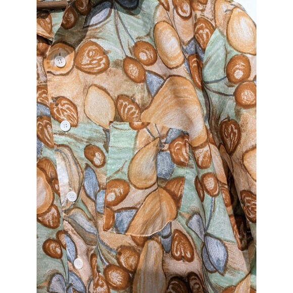 Mens Golden Arrow Camp Shirt  Pocket Fruit Pattern Vintage 60s XL Chest 51 - Picture 3 of 5